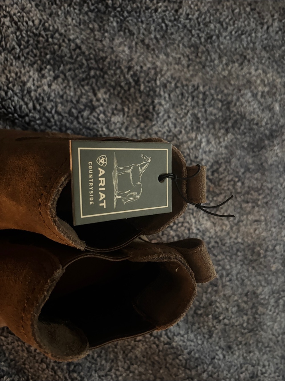 Ariat Chestnut Brown Chelsea Suede Ankle Boots - Picture 5 of 6